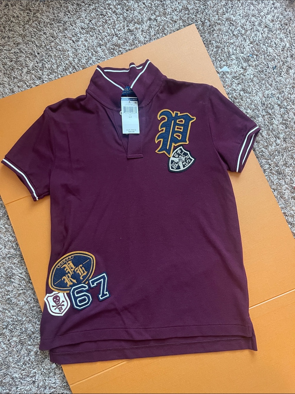Polo by Ralph Lauren Burgundy Patch Polo Shirt